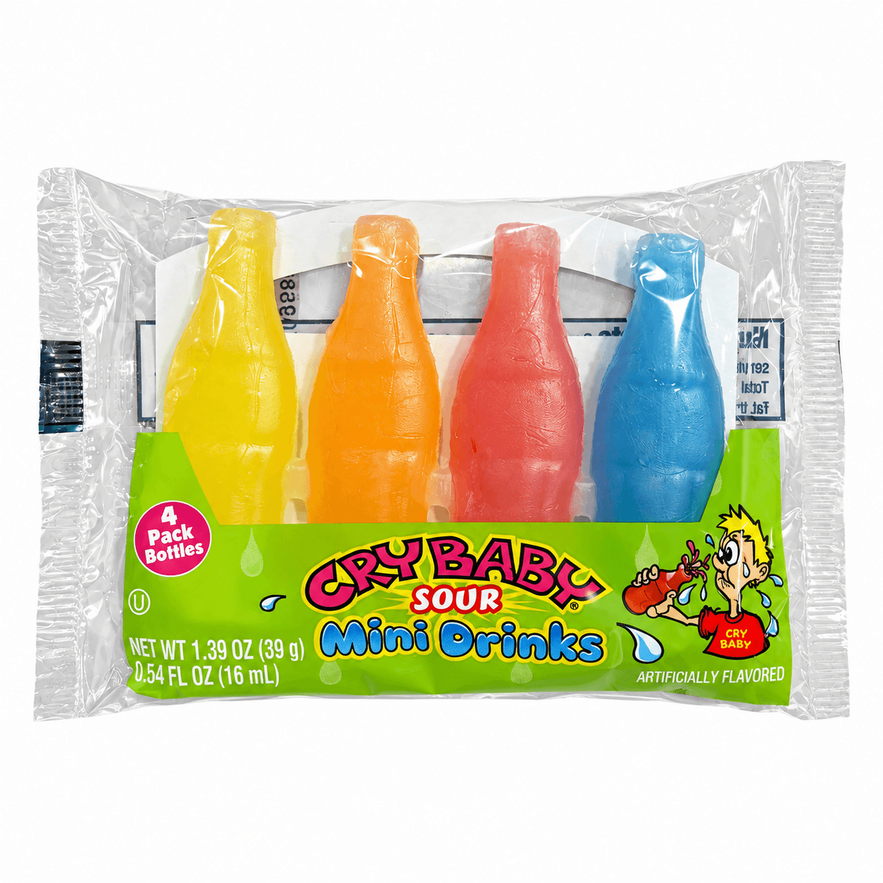 cry baby sour mini drinks wax candy 39gr
