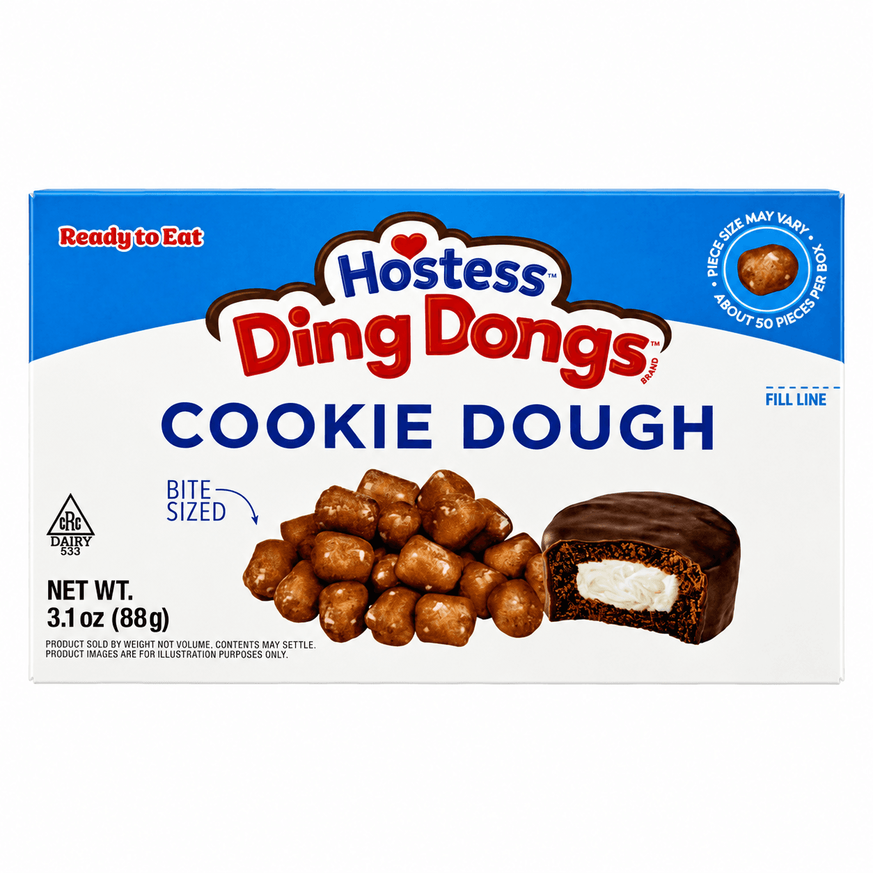 hostess ding dongs cookie dough bites 88gr